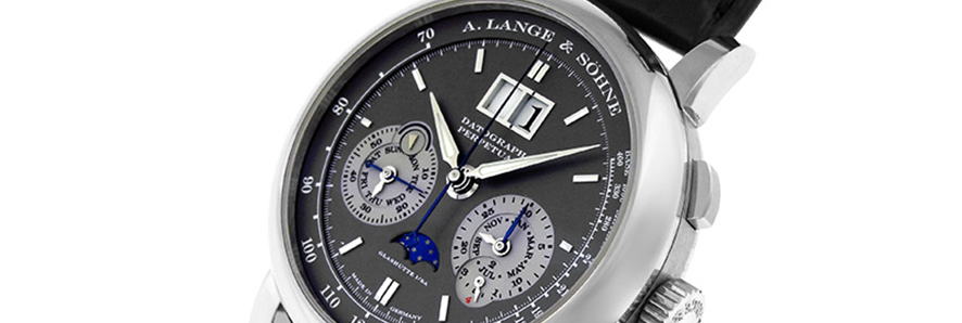 A.ランゲ&ゾーネ -ダトグラフ パーペチュアル | A.LANGE&SOHNE | 410.038E(LS4103AB) | WG グレー文字盤 手巻き レザー | 中古 |