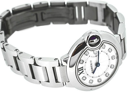 カルティエ - レディース バロンブルー | CARTIER | WE902073 | SM SS シルバー文字盤/11Pダイヤモンド クォーツ ブレスレット