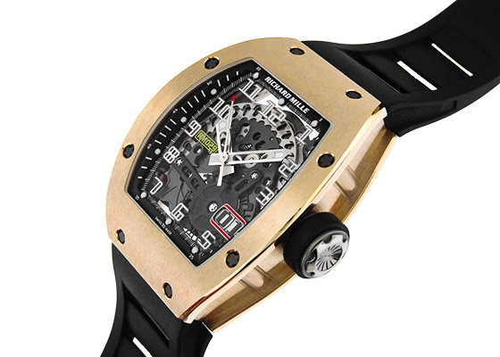 リシャールミル - オートマティック オーバーサイズ デイト | RICHARD MILLE | RM029 | RG スケルトン文字盤 自動巻き ラバー | 委託品 | 中古 |
