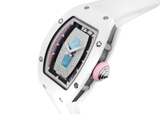 リシャールミル - レディース オートマティック JAPAN PINK | RICHARD MILLE | RM07-01 | ATZ/WG スケルトン文字盤 自動巻き ラバー | 日本限定40本 | 中古 |