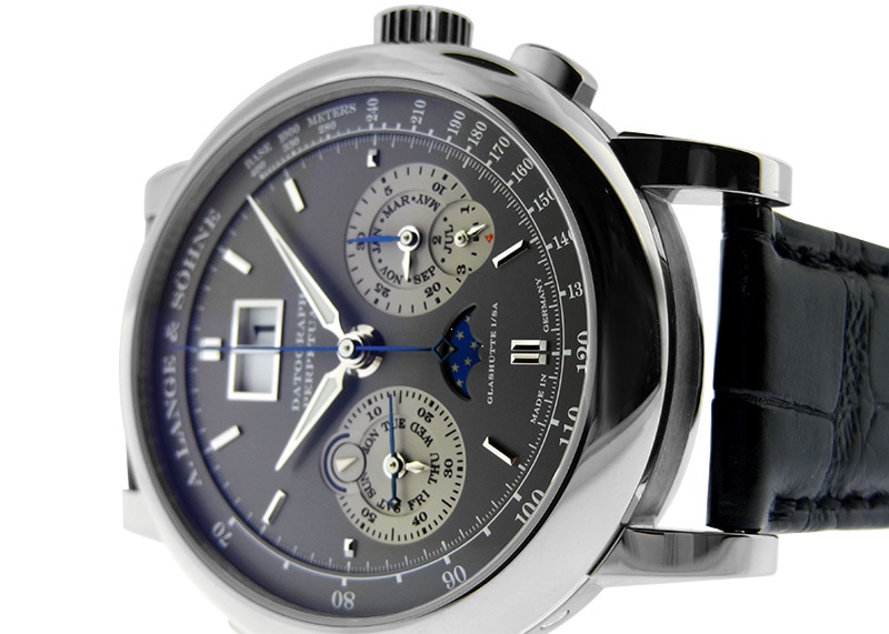 A.ランゲ&ゾーネ -ダトグラフ パーペチュアル | A.LANGE&SOHNE | 410.038E(LS4103AB) | WG グレー文字盤 手巻き レザー | 中古 |