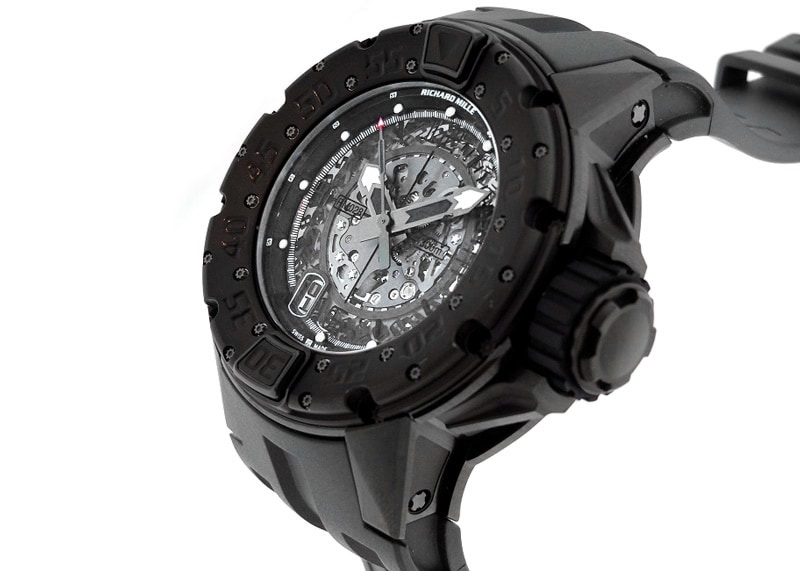 リシャールミル - オートマティック ダイバーズ | RICHARD MILLE | RM028 | TI(DLCコーティング) スケルトン 自動巻き ラバー | 30本限定 | 中古 |
