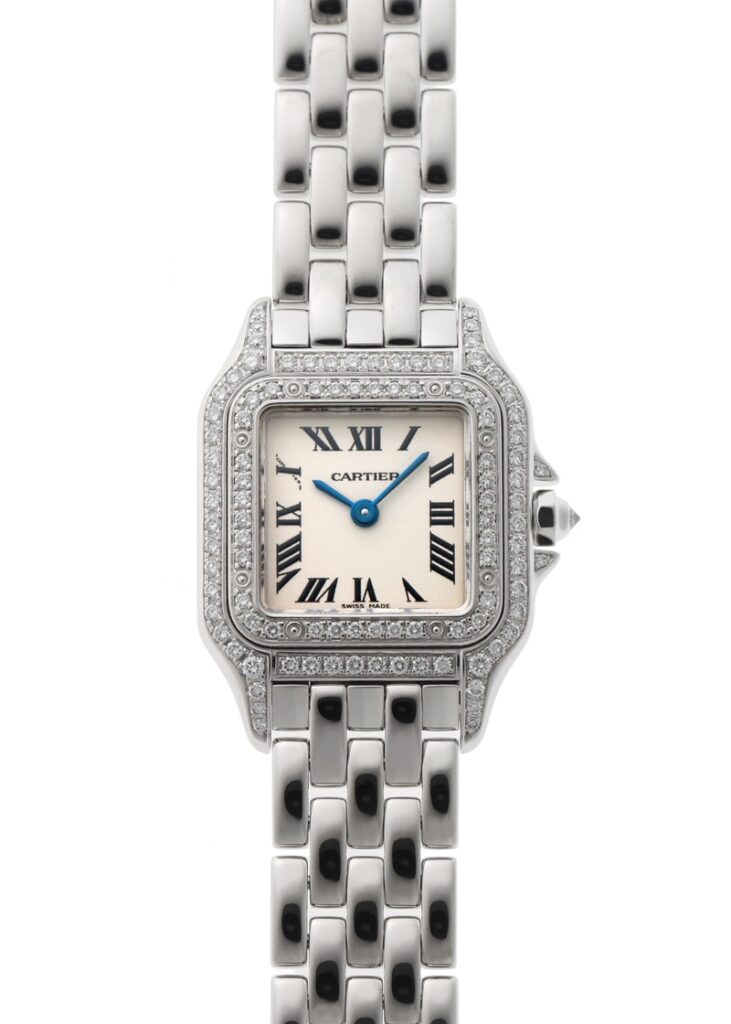 カルティエ - パンテール | CARTIER | WF3118F3 | SM ダイヤモンド WG シルバー文字盤 クォーツ ブレスレット | 中古 |