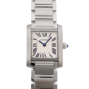 カルティエ - タンクフランセーズ | CARTIER | W51008Q3 | SM SS ホワイト文字盤 クォーツ ブレスレット | 中古 |