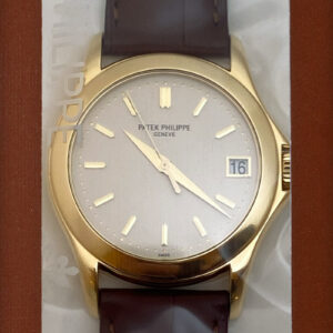 パテックフィリップ - カラトラバ | PATEK PHILIPPE | 5107J-001 | YG シルバー文字盤 自動巻き レザー | レストア | 中古 |