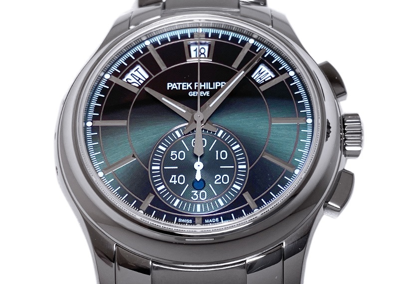 パテックフィリップ - アニュアルカレンダー クロノグラフ | PATEK PHILIPPE | 5905/1A-001 | SS グリーン文字盤 自動巻き ブレスレット | 中古 |