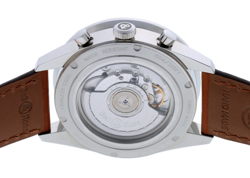 ベル&ロス - スポーツ ヘリテージ クロノグラフ | BELL & ROSS | BRV126-FLY-GMT/SCA | SS 黒文字盤 自動巻き レザー | 未使用品