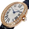 カルティエ - ミニ ベニュワール ベゼルダイヤ | CARTIER | WB520028 | PG シルバー文字盤 クォーツ レザー | 中古