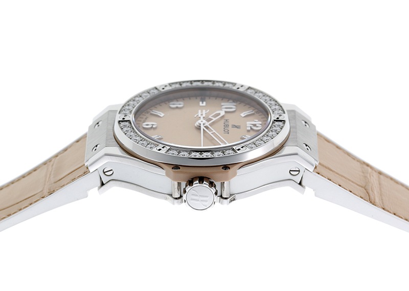 ウブロ - ビッグバン スチール ベージュ ダイヤモンド | HUBLOT | 361.SX.892B.LR.1204.JPN | SS ベージュ文字盤 自動巻き クォーツ | 中古