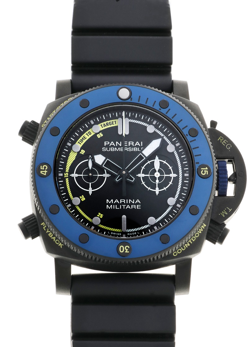 オフィチーネパネライ - サブマーシブル フォルツスペシャリ | OFFICINE PANERAI | PAM02239 | DLC 黒文字盤 自動巻き ラバー | 中古