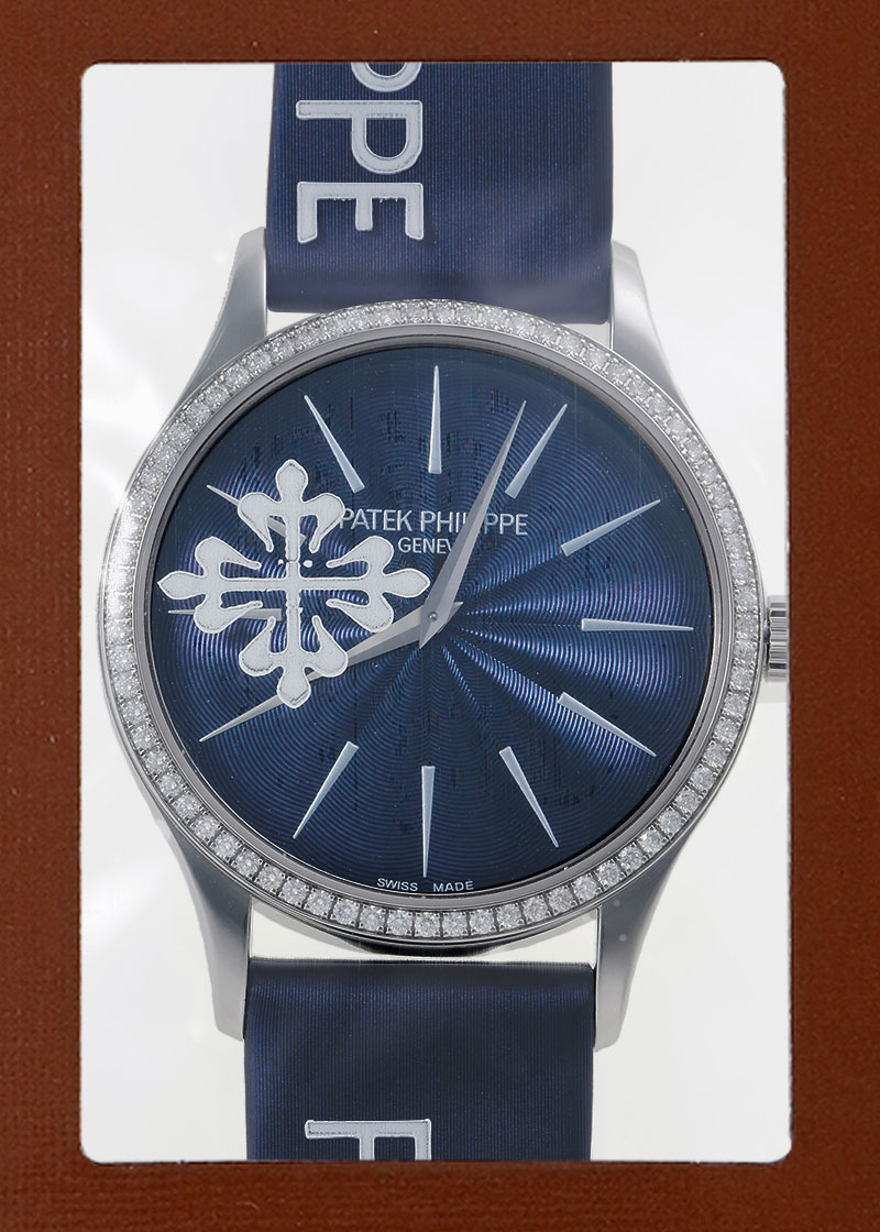 パテックフィリップ - カラトラバ ベゼルダイヤ | PATEK PHILIPPE | 4897G-001 | WG ブルー文字盤 手巻き サテン | レストア