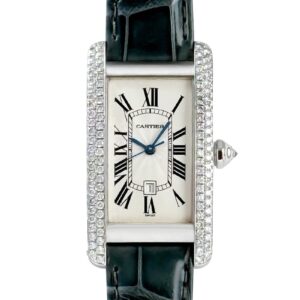 タンク アメリカン MM | CARTIER | WB7026L1 | WG シルバー文字盤 自動巻き レザー | 中古
