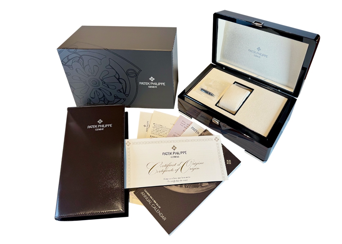 パテックフィリップ - アニュアルカレンダー | PATEK PHILIPPE | 5147G-001 | WG ネイビー文字盤 自動巻き レザー | 中古