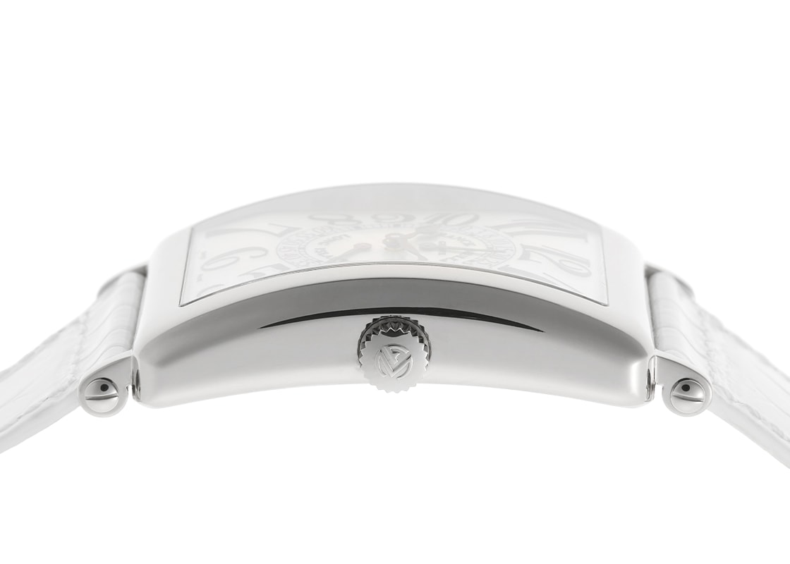 フランクミュラー - ロングアイランド ビーレトログラード セコンド | FRANCK MULLER | 1100DSR | WG シルバー文字盤 自動巻き レザー | 中古