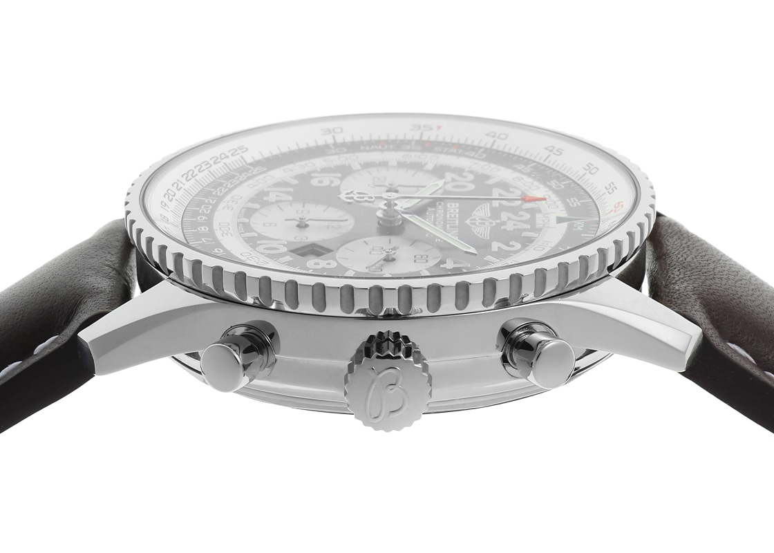 ブライトリング - ナビタイマー コスモノート | BREITLING | A222B92WBD(A22322) | SS 黒/シルバー文字盤 自動巻き レザー | 中古