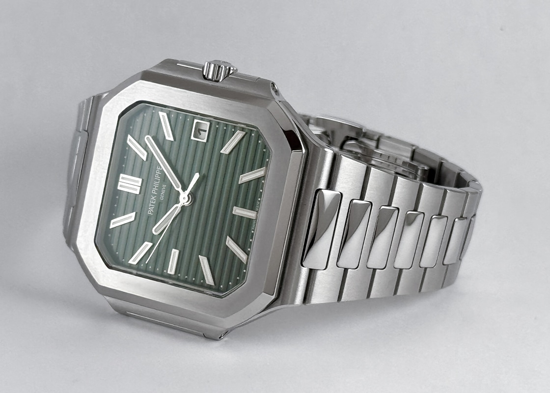 パテックフィリップ - キュビタス | PATEK PHILIPPE | 5821/1A-001 | SS オリーブグリーン文字盤 自動巻き ブレスレット | 中古