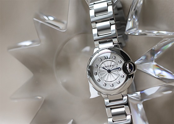 カルティエ - レディース バロンブルー | CARTIER | WE902073 | SM SS シルバー文字盤/11Pダイヤモンド クォーツ ブレスレット