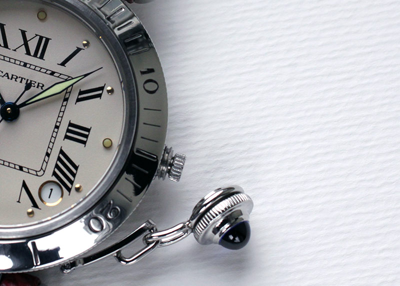 カルティエ - パシャダイバー | CARTIER | 35mm SS アイボリー文字盤 自動巻き レザー | 中古 |