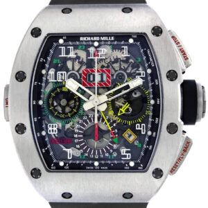 リシャールミル - オートマティック フライバッククロノグラフ デュアルタイムゾーン | RICHARD MILLE | RM11-02 | TI スケルトン文字盤 自動巻き ラバー | 中古 |