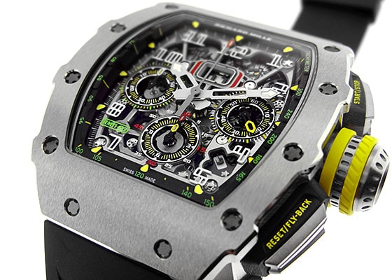 リシャールミル - オートマティック フライバック クロノグラフ | RICHARD MILLE | RM11-03 | TI スケルトン文字盤 自動巻き ラバー | 中古 |