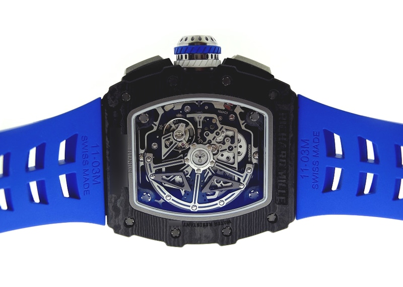 リシャールミル - オートマティック フライバック クロノグラフ ロベルト・マンチーニ | Richard Mille | RM 11-04 | カーボンTPT スケルトン文字盤 自動巻き ラバー | 委託品 | 未使用品 |