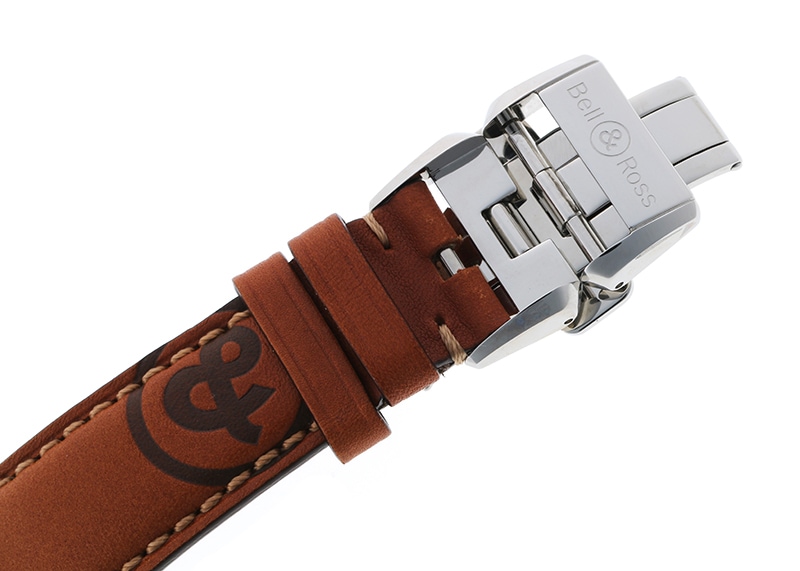 ベル&ロス - スポーツ ヘリテージ クロノグラフ | BELL & ROSS | BRV126-FLY-GMT/SCA | SS 黒文字盤 自動巻き レザー | 未使用品