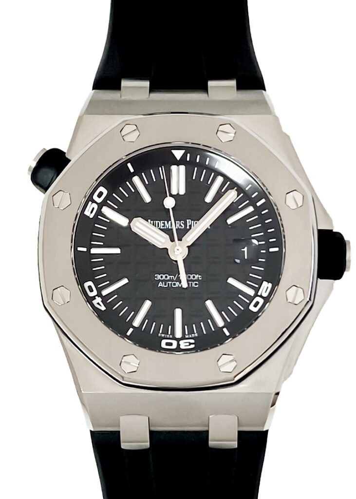 オーデマピゲ - ロイヤルオーク オフショアダイバー | AUDEMARS PIGUET | 15710ST.OO.A002CA.01 | SS 黒文字盤 自動巻き ラバー | 中古