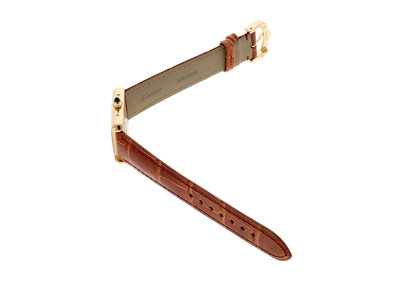 カルティエ - タンク ルイ カルティエ SM | CARTIER | W1529856 | YG シルバー文字盤 クォーツ レザー