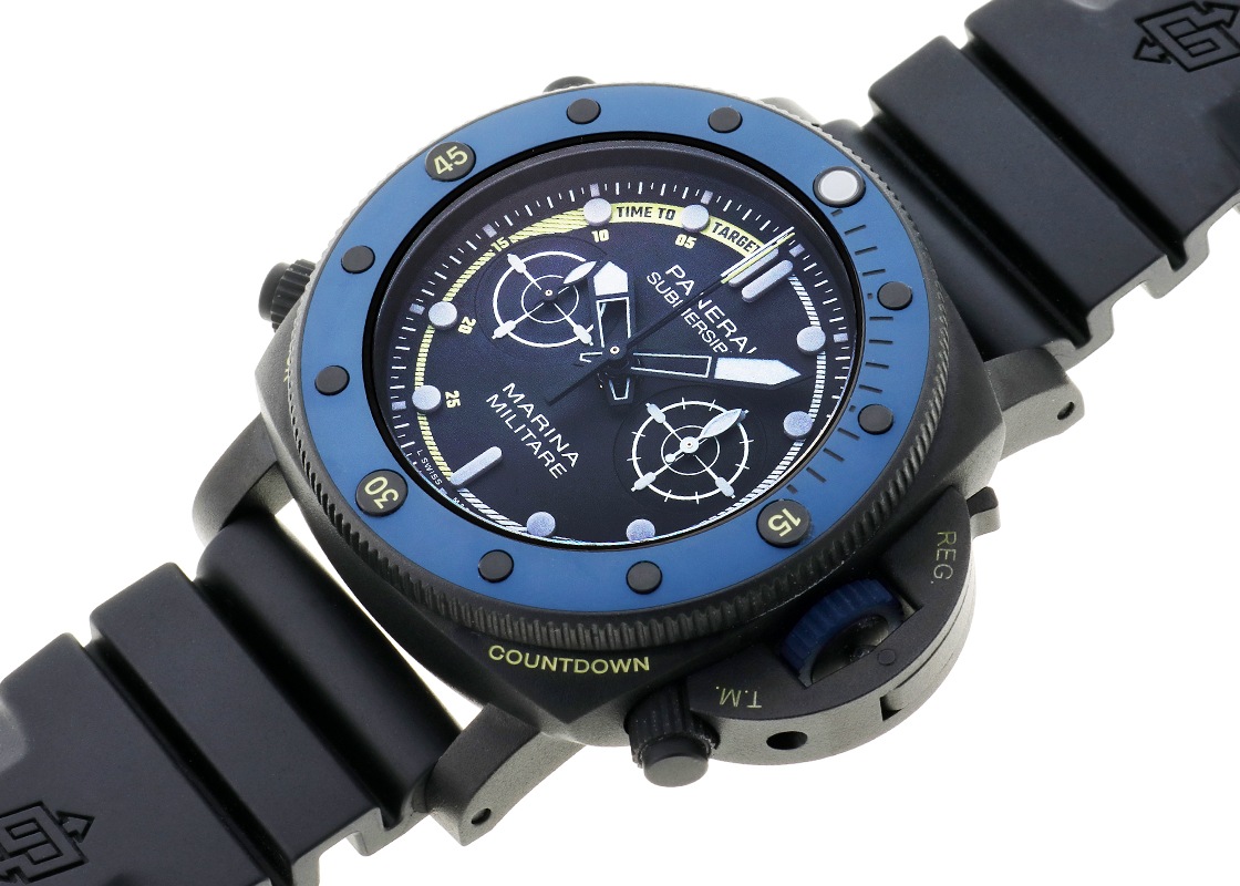 オフィチーネパネライ - サブマーシブル フォルツスペシャリ | OFFICINE PANERAI | PAM02239 | DLC 黒文字盤 自動巻き ラバー | 中古