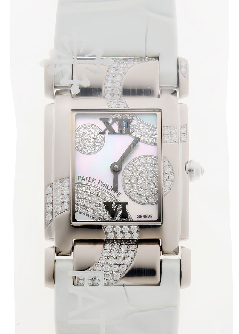 パテックフィリップ - Twenty-4 ダイヤモンド | PATEK PHILIPPE | 4914G-001 | WG ホワイトシェル文字盤 クォーツ レザー | レストア