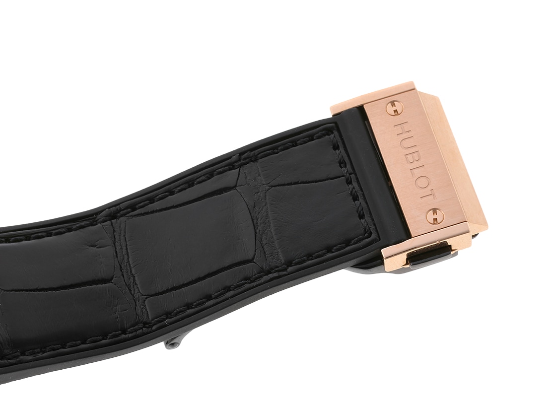 ウブロ - スピリット オブ ビッグバン セラミックベゼル | HUBLOT | 641.OM.0183.LR | RG スケルトン文字盤 自動巻き ラバーアリゲーター | 中古
