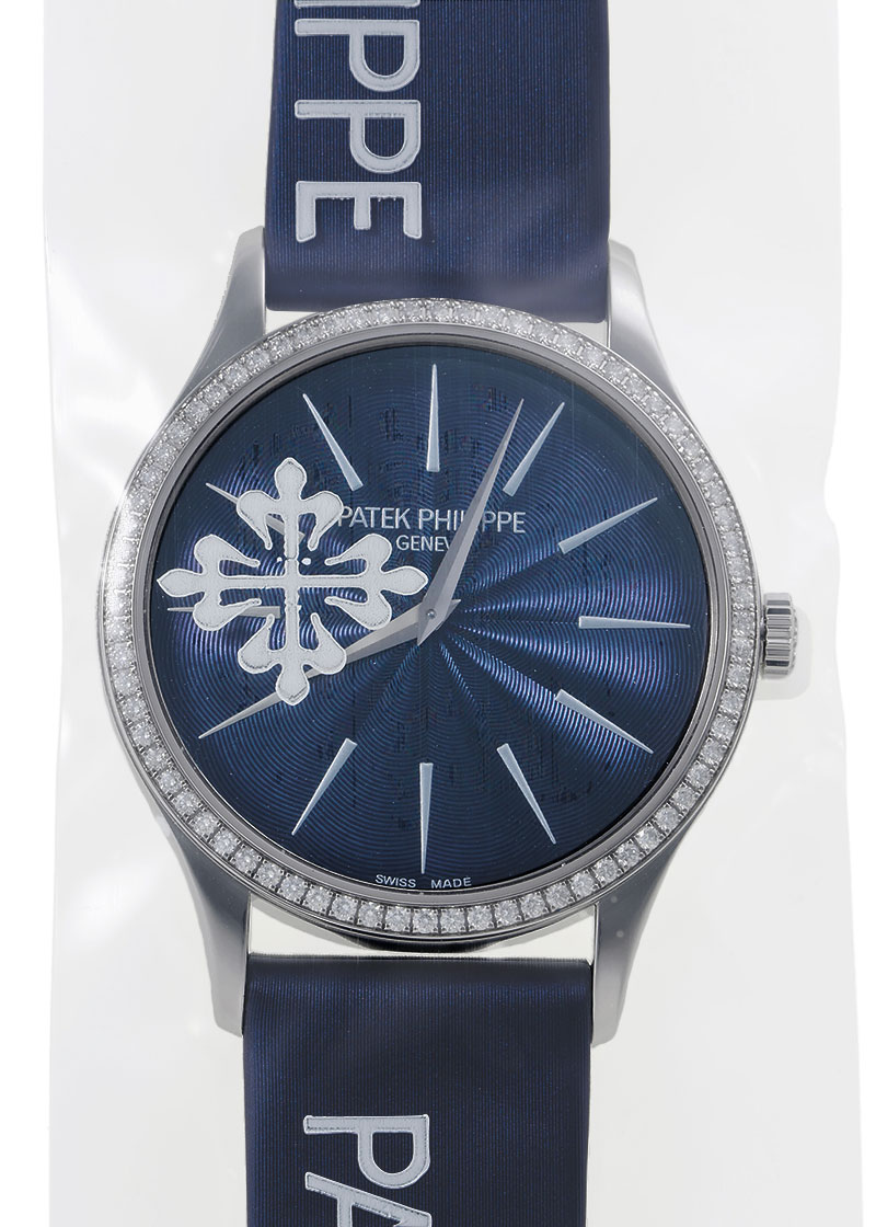 パテックフィリップ - カラトラバ ベゼルダイヤ | PATEK PHILIPPE | 4897G-001 | WG ブルー文字盤 手巻き サテン | レストア