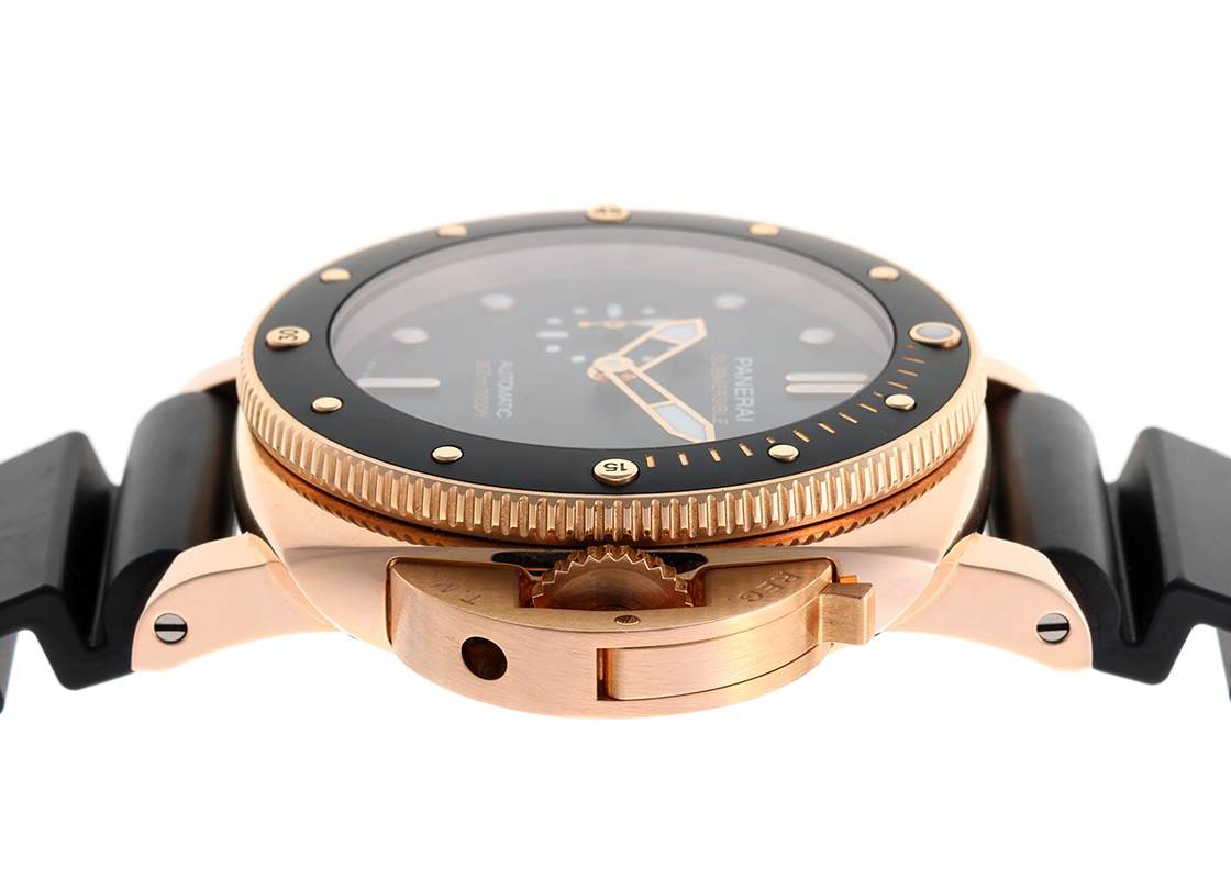 オフィチーネパネライ - サブマーシブル ゴールドテック | OFFICINE PANERAI | PAM01164 | ゴールドテック&TI(DLC) 黒文字盤 自動巻き ラバー | 中古