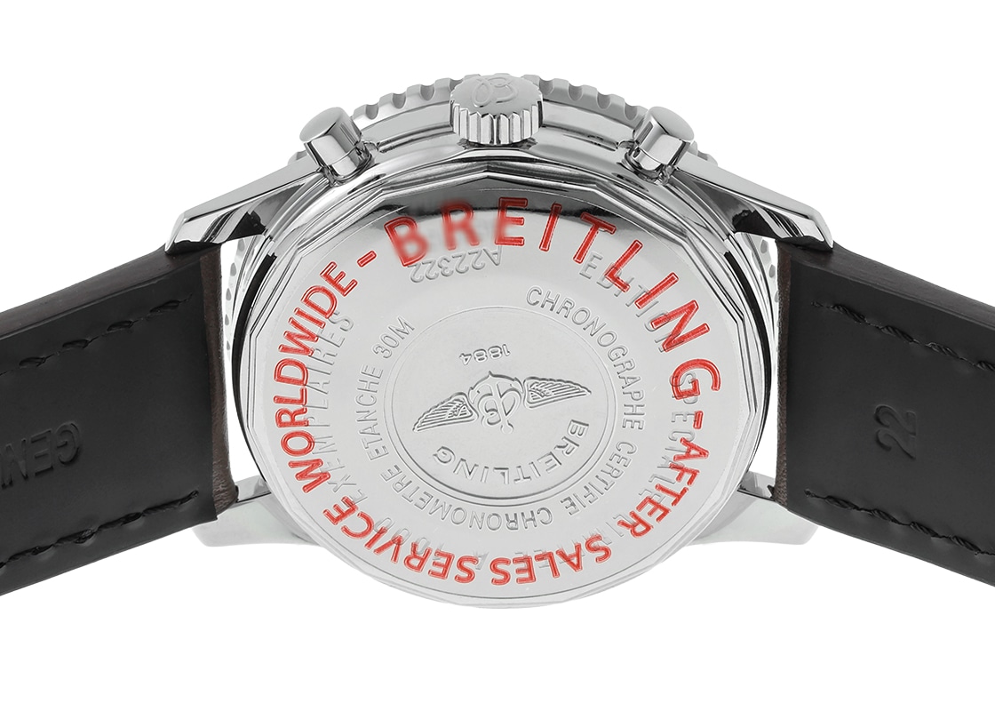 ブライトリング - ナビタイマー コスモノート | BREITLING | A222B92WBD(A22322) | SS 黒/シルバー文字盤 自動巻き レザー | 中古