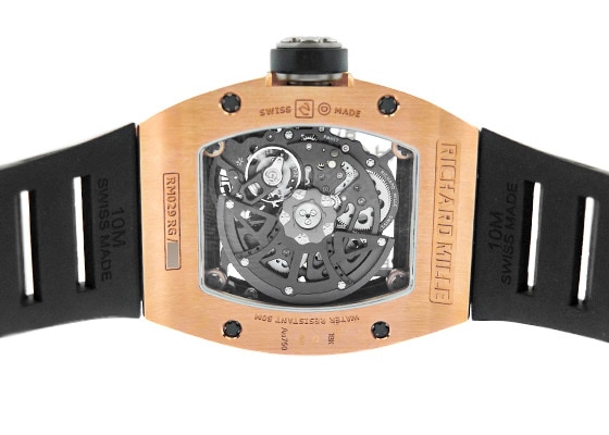 リシャールミル - オートマティック オーバーサイズ デイト | RICHARD MILLE | RM029 | RG スケルトン文字盤 自動巻き ラバー | 委託品 | 中古 |