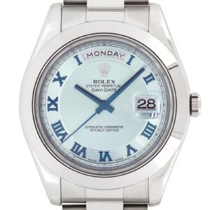 ロレックス - オイスター パーペチュアル デイデイト II | ROLEX | 218206 | PT アイスブルー文字盤 自動巻き ブレスレット | 中古