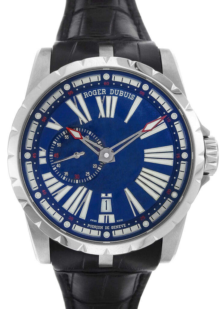 ロジェデュブイ - エクスカリバー | ROGER DUBUIS | 45RDDBEX0543 | TI ブルー文字盤 自動巻き レザー | 中古 |