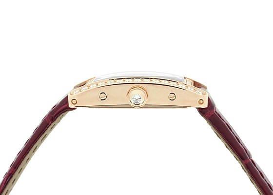 カルティエ - レディース タンクアメリカン ミニ ダイヤモンドベゼル | CARTIER | WB710014 | PG シルバー文字盤 クォーツ レザー |