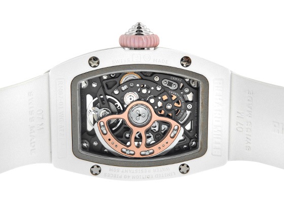 リシャールミル - レディース オートマティック JAPAN PINK | RICHARD MILLE | RM07-01 | ATZ/WG スケルトン文字盤 自動巻き ラバー | 日本限定40本 | 中古 |
