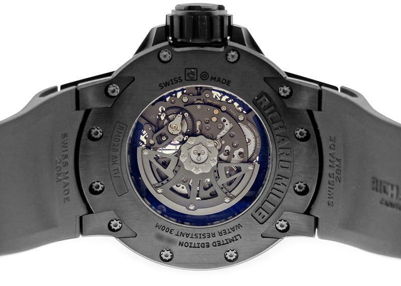 リシャールミル - オートマティック ダイバーズ | RICHARD MILLE | RM028 | TI(DLCコーティング) スケルトン 自動巻き ラバー | 30本限定 | 中古 |