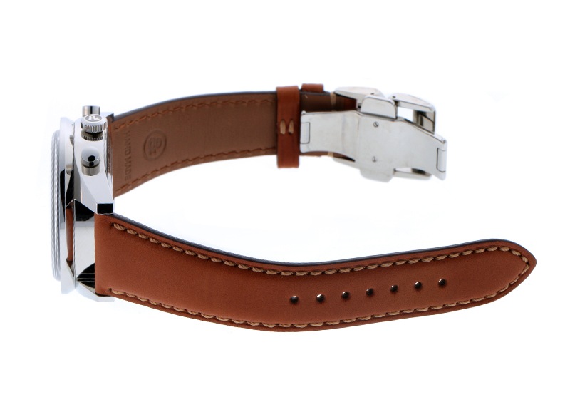ベル&ロス - スポーツ ヘリテージ クロノグラフ | BELL & ROSS | BRV126-FLY-GMT/SCA | SS 黒文字盤 自動巻き レザー | 未使用品