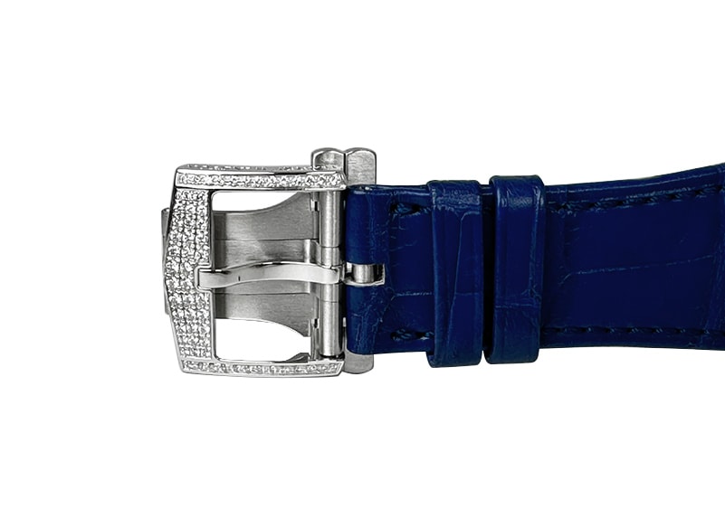 ハリーウィンストン - オーシャン トリレトロ クロノグラフ ダイヤモンドケース | HARRY WINSTON | OCEACT44WW002(400/MCRA44WL.MD/D3.1) | WG シェル/ダイヤ文字盤 自動巻き レザー | 中古