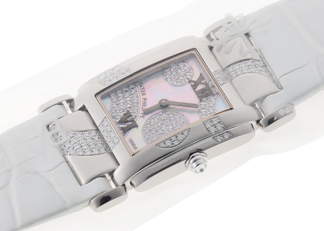 パテックフィリップ - Twenty-4 ダイヤモンド | PATEK PHILIPPE | 4914G-001 | WG ホワイトシェル文字盤 クォーツ レザー | レストア