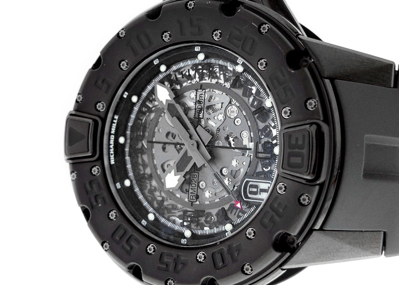 リシャールミル - オートマティック ダイバーズ | RICHARD MILLE | RM028 | TI(DLCコーティング) スケルトン 自動巻き ラバー | 30本限定 | 中古 |