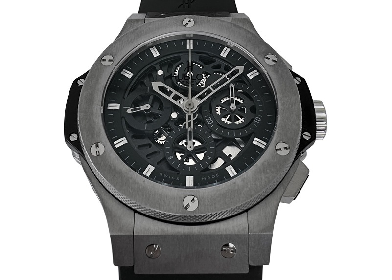 ウブロ - アエロバン タングステン 999本限定 | HUBLOT | 310.KX.1140.RX | タングステン スケルトン文字盤 自動巻き ラバー | 中古