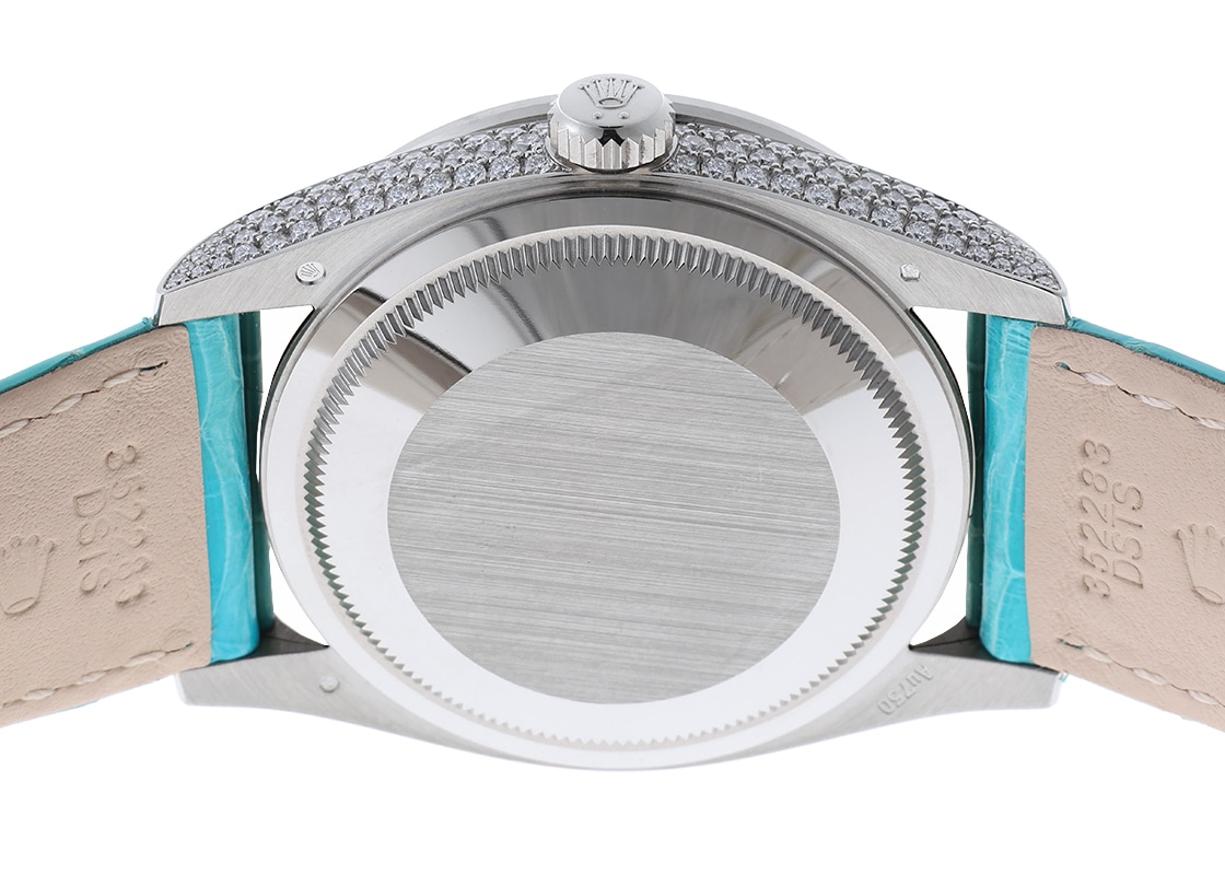 ロレックス - オイスターパーペチュアル デイデイト36 | ROLEX | 128159RBR | WG ダイヤモンド文字盤 自動巻き レザー | 未使用品