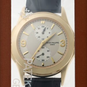 パテックフィリップ - カラトラバ トラベルタイム | PATEK PHILIPPE | 5134J-011 | YG シルバー文字盤 手巻き レザー | レストア