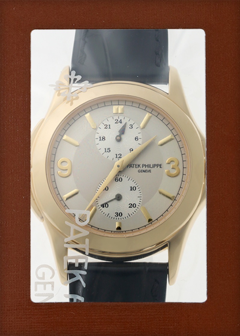 パテックフィリップ - カラトラバ トラベルタイム | PATEK PHILIPPE | 5134J-011 | YG シルバー文字盤 手巻き レザー | レストア