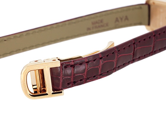 カルティエ - レディース タンクアメリカン ミニ ダイヤモンドベゼル | CARTIER | WB710014 | PG シルバー文字盤 クォーツ レザー |
