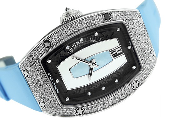 リシャールミル - レディース オートマティック ケースダイヤモンド | RICHARD MILLE | RM007 | WG シェル文字盤 自動巻き ラバー | 中古 |